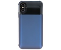 Battery Power Bank + Back Case voor iPhone X / Xs Blauw