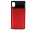 Battery Power Bank + Back Case voor iPhone X / Xs Rood