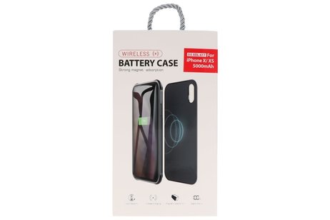 Battery Power Bank + Back Case voor iPhone X / Xs Rood