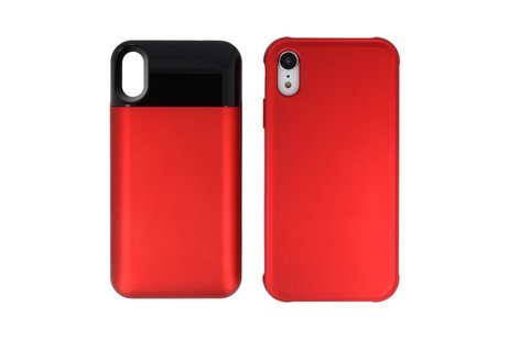 Battery Power Bank + Back Case voor iPhone XR Rood