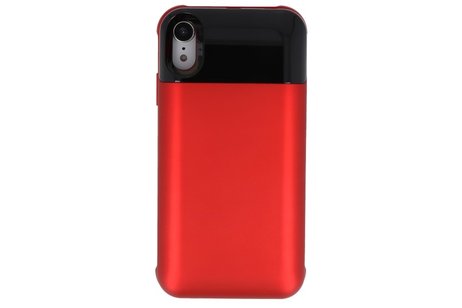 Battery Power Bank + Back Case voor iPhone XR Rood