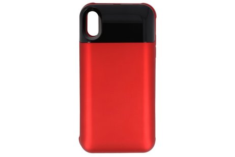 Battery Power Bank + Back Case voor iPhone XR Rood