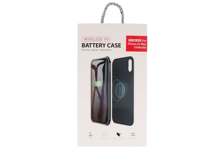 Battery Power Bank + Back Case voor iPhone Xs Max Zwart