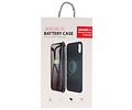 Battery Power Bank + Back Case voor iPhone Xs Max Blauw