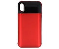 Battery Power Bank + Back Case voor iPhone Xs Max Rood