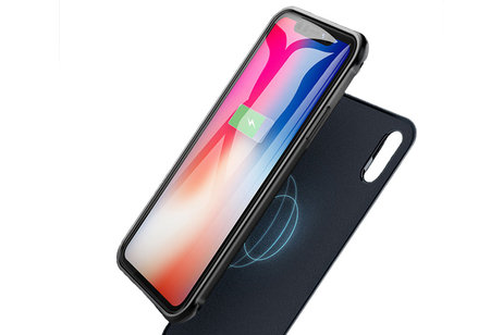 Battery Power Bank + Back Case voor iPhone Xs Max Rood