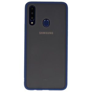 BAOHU Hoesje Geschikt voor de Samsung Galaxy A20s - Hard Case Backcover Telefoonhoesje - Blauw