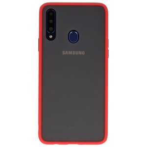 BAOHU Hoesje Geschikt voor de Samsung Galaxy A20s - Hard Case Backcover Telefoonhoesje - Rood