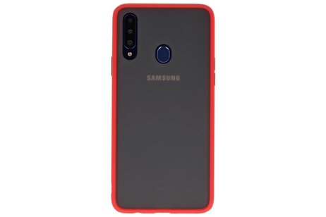 BAOHU Hoesje Geschikt voor de Samsung Galaxy A20s - Hard Case Backcover Telefoonhoesje - Rood