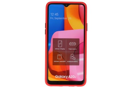 BAOHU Hoesje Geschikt voor de Samsung Galaxy A20s - Hard Case Backcover Telefoonhoesje - Rood