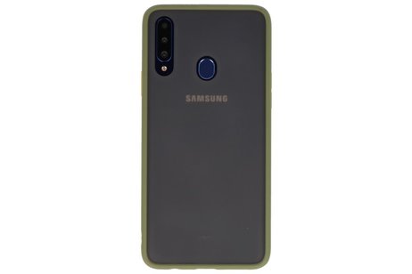BAOHU Hoesje Geschikt voor de Samsung Galaxy A20s - Hard Case Backcover Telefoonhoesje - Groen