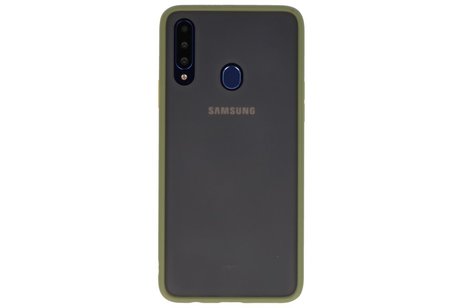 Hoesje Geschikt voor de Samsung Galaxy A20s - Hard Case Backcover Telefoonhoesje - Groen