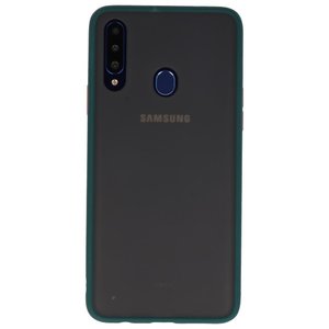BAOHU Hoesje Geschikt voor de Samsung Galaxy A20s - Hard Case Backcover Telefoonhoesje - Donker Groen