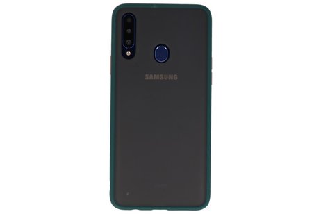 BAOHU Hoesje Geschikt voor de Samsung Galaxy A20s - Hard Case Backcover Telefoonhoesje - Donker Groen