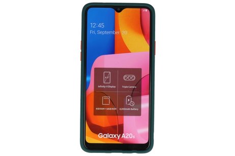 BAOHU Hoesje Geschikt voor de Samsung Galaxy A20s - Hard Case Backcover Telefoonhoesje - Donker Groen