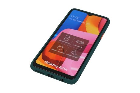 BAOHU Hoesje Geschikt voor de Samsung Galaxy A20s - Hard Case Backcover Telefoonhoesje - Donker Groen