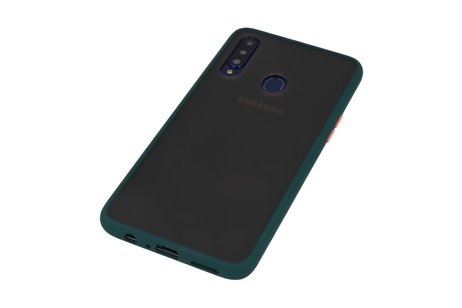 BAOHU Hoesje Geschikt voor de Samsung Galaxy A20s - Hard Case Backcover Telefoonhoesje - Donker Groen