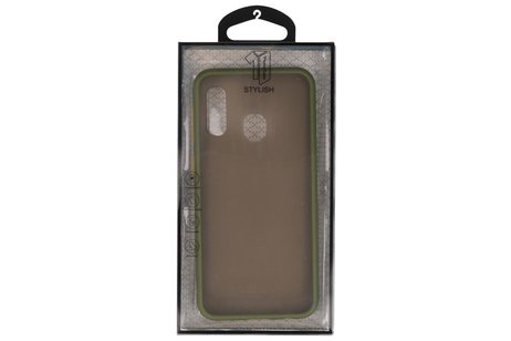 BAOHU Hoesje Geschikt voor de Samsung Galaxy A20e - Hard Case Backcover Telefoonhoesje - Groen