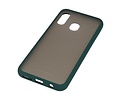 BAOHU Hoesje Geschikt voor de Samsung Galaxy A40 - Hard Case Backcover Telefoonhoesje - Donker Groen