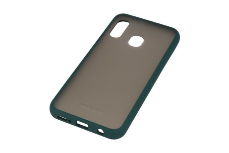 BAOHU Hoesje Geschikt voor de Samsung Galaxy A40 - Hard Case Backcover Telefoonhoesje - Donker Groen
