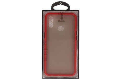 BAOHU Hoesje Geschikt voor de Samsung Galaxy A10s - Hard Case Backcover Telefoonhoesje - Rood
