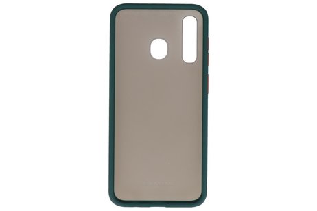 BAOHU Hoesje Geschikt voor de Samsung Galaxy A30 - Hard Case Backcover Telefoonhoesje - Donker Groen