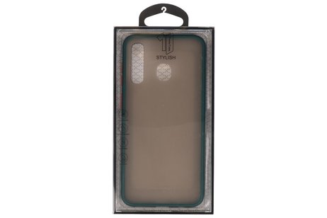 BAOHU Hoesje Geschikt voor de Samsung Galaxy A30 - Hard Case Backcover Telefoonhoesje - Donker Groen
