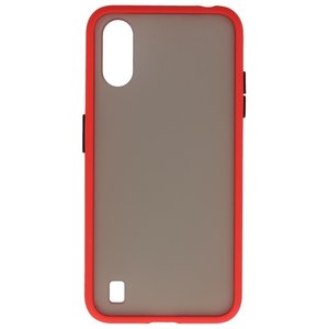 BAOHU Hoesje Geschikt voor de Samsung Galaxy A01 - Hard Case Backcover Telefoonhoesje - Rood