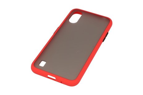 BAOHU Hoesje Geschikt voor de Samsung Galaxy A01 - Hard Case Backcover Telefoonhoesje - Rood