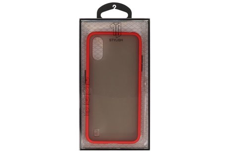 BAOHU Hoesje Geschikt voor de Samsung Galaxy A01 - Hard Case Backcover Telefoonhoesje - Rood