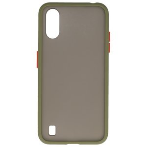 BAOHU Hoesje Geschikt voor de Samsung Galaxy A01 - Hard Case Backcover Telefoonhoesje - Groen