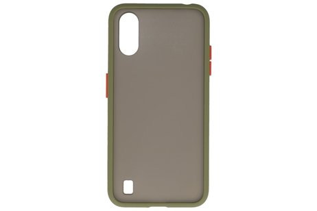 BAOHU Hoesje Geschikt voor de Samsung Galaxy A01 - Hard Case Backcover Telefoonhoesje - Groen