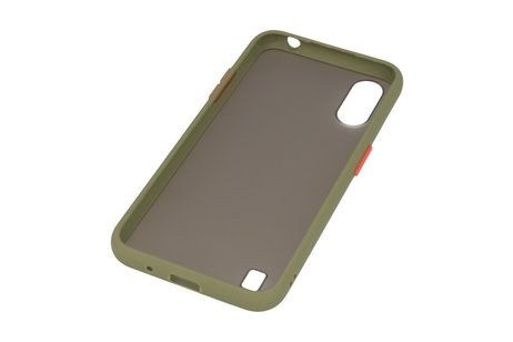 BAOHU Hoesje Geschikt voor de Samsung Galaxy A01 - Hard Case Backcover Telefoonhoesje - Groen