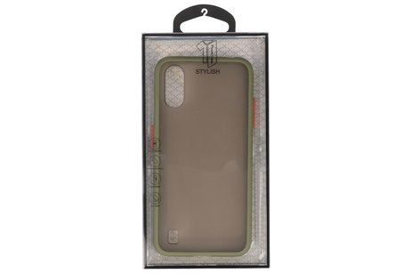 BAOHU Hoesje Geschikt voor de Samsung Galaxy A01 - Hard Case Backcover Telefoonhoesje - Groen