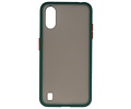 BAOHU Hoesje Geschikt voor de Samsung Galaxy A01 - Hard Case Backcover Telefoonhoesje - Donker Groen