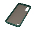 BAOHU Hoesje Geschikt voor de Samsung Galaxy A01 - Hard Case Backcover Telefoonhoesje - Donker Groen