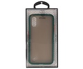 BAOHU Hoesje Geschikt voor de Samsung Galaxy A01 - Hard Case Backcover Telefoonhoesje - Donker Groen