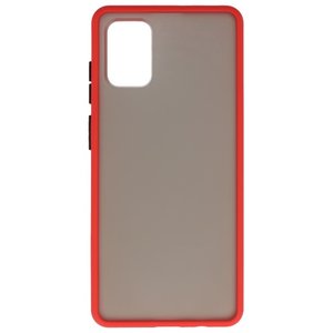 BAOHU Hoesje Geschikt voor de Samsung Galaxy A71 - Hard Case Backcover Telefoonhoesje - Rood