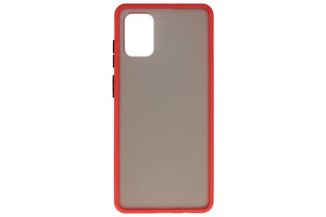 BAOHU Hoesje Geschikt voor de Samsung Galaxy A71 - Hard Case Backcover Telefoonhoesje - Rood