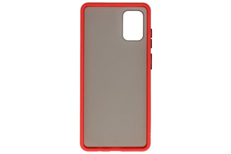 BAOHU Hoesje Geschikt voor de Samsung Galaxy A71 - Hard Case Backcover Telefoonhoesje - Rood