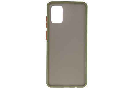BAOHU Hoesje Geschikt voor de Samsung Galaxy A71 - Hard Case Backcover Telefoonhoesje - Groen