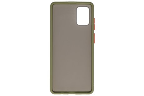 BAOHU Hoesje Geschikt voor de Samsung Galaxy A71 - Hard Case Backcover Telefoonhoesje - Groen