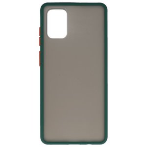 BAOHU Hoesje Geschikt voor de Samsung Galaxy A71 - Hard Case Backcover Telefoonhoesje - Donker Groen