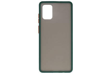 BAOHU Hoesje Geschikt voor de Samsung Galaxy A71 - Hard Case Backcover Telefoonhoesje - Donker Groen