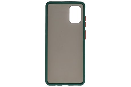 BAOHU Hoesje Geschikt voor de Samsung Galaxy A71 - Hard Case Backcover Telefoonhoesje - Donker Groen