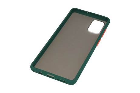 BAOHU Hoesje Geschikt voor de Samsung Galaxy A71 - Hard Case Backcover Telefoonhoesje - Donker Groen