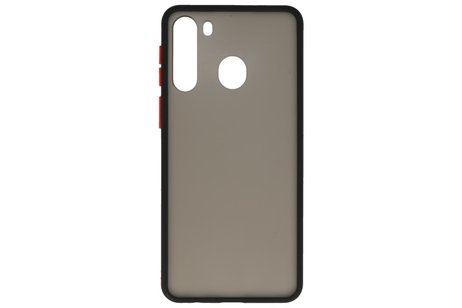 BAOHU Hoesje Geschikt voor de Samsung Galaxy A21 - Hard Case Backcover Telefoonhoesje - Zwart