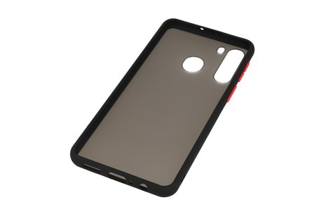 Hoesje Geschikt voor de Samsung Galaxy A21 - Hard Case Backcover Telefoonhoesje - Zwart