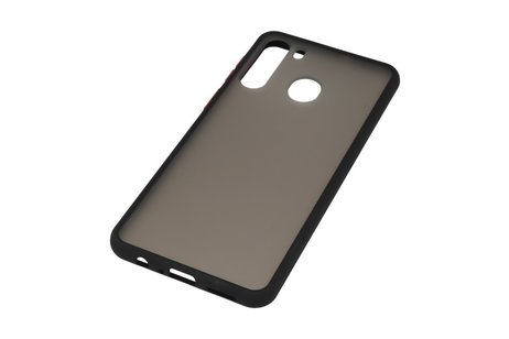 BAOHU Hoesje Geschikt voor de Samsung Galaxy A21 - Hard Case Backcover Telefoonhoesje - Zwart