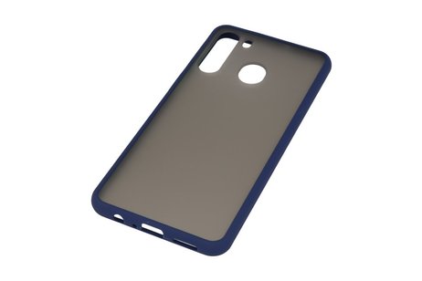 BAOHU Hoesje Geschikt voor de Samsung Galaxy A21 - Hard Case Backcover Telefoonhoesje - Blauw